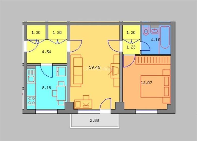 Apartament 2 camere 1 Decembrie 1918 - 2