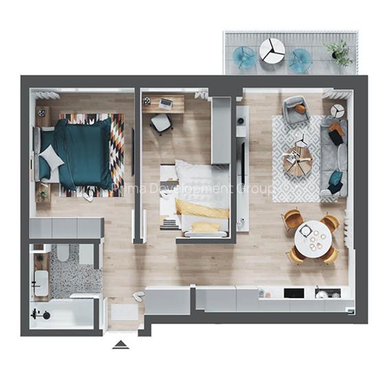 Apartament 3 Camere Nou Finisat Open Space | Bonn | PRIMA Green - 13