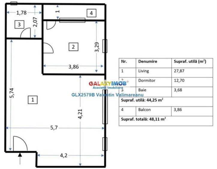 Apartament 2 Camere toporasi Cod  211 - 9
