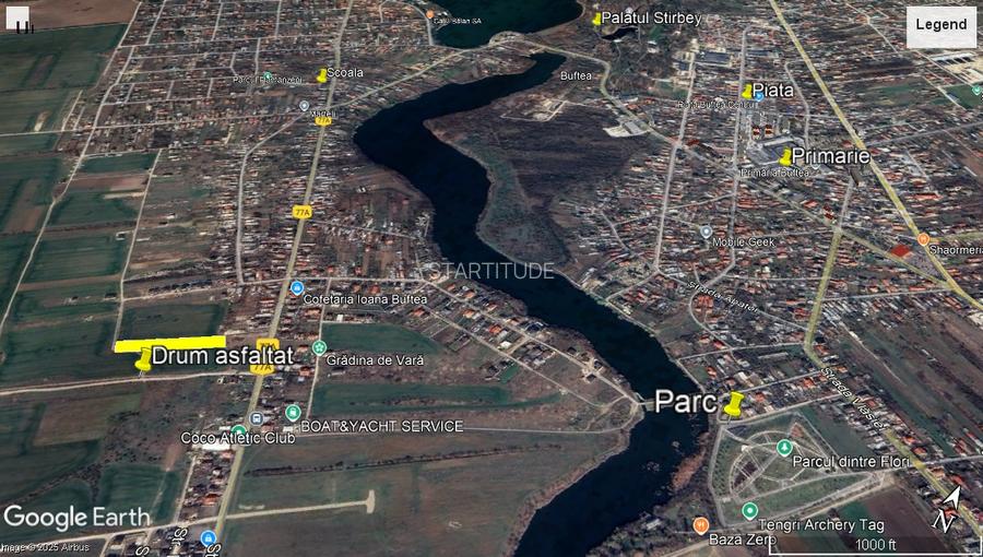 Teren intravilan 5192mp, 70m de asfalt/ apa/ canalizare/ gaz/ curent - 4