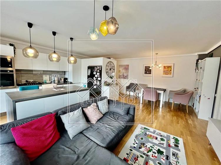 Apartament 3 cam. - 76 mp, balcon, parcare - Ansamblul Cibinium - 9