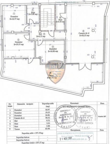 Penthouse 4, Ovidiu Sud, parcare, terasa 64mp, centrala gaze, A/C, cota gradin - 11