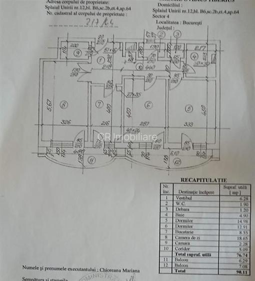 Vanzare apartament 3 camere Renovat Unirii-Splai - 4