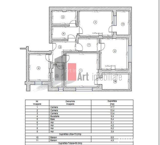 Vânzare apartament 3 camere cu centrală Apărătorii Patriei - 15