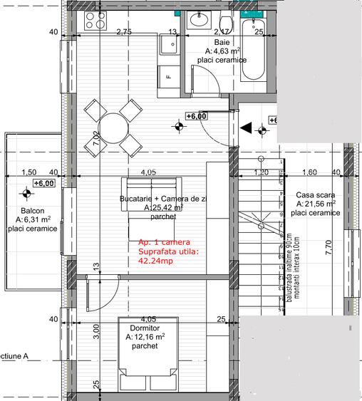 Apartament cu 2 camere, finisat, zona Cetatii