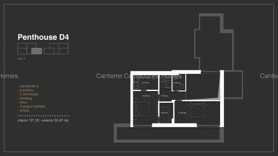 8 Penthouse/ Duplex pe 2 niveluri et. 3+4 cu 3& 4 camere CC Homes/www.cchomes.ro - 8