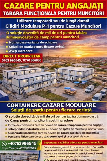 Cazare Angajati Tabără Muncitori - 3