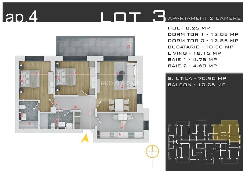 Apartament 3 decomandat Theodor Pallady metrou Nicolae Teclu - 2
