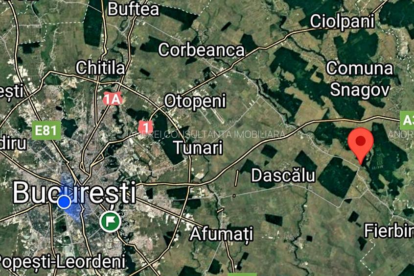 Vanzare 2000 mp, sau 3000 mp sau 5000 mp teren in Gradistea cu acces dinspre A3 - 3