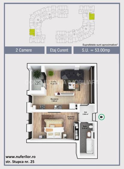 Apartament 2 camere BD Uveturii 53 mp etajul 5/5 - 10