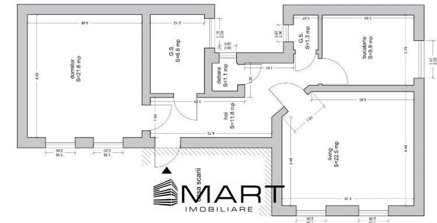 Apartament 2 camere decomandate Bulevardul Victoriei - 9
