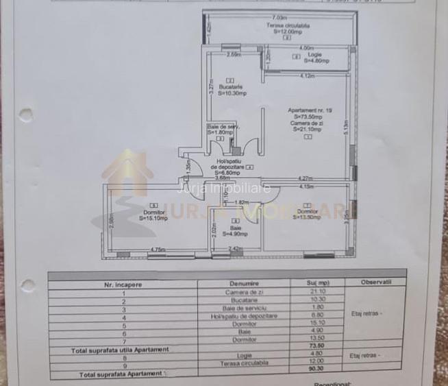 Apartament 3 camere 90 mp  terasa parcare subterana Andrei Muresanu Sud - 1