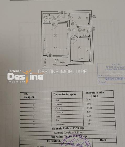 Podu Ros - Apartament 2 camere circular 39,90 mp - 5