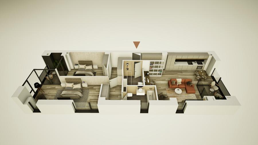 Apartament central cu 3 camere în Cartierul Vienez, de la dezvoltator: Nord One