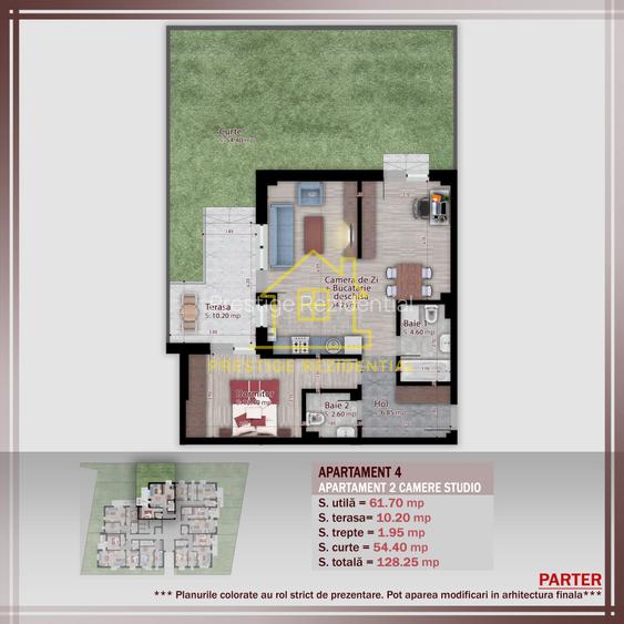 2Cam-62mp/Terasa55mp-Decomandat-TitanPallady-P+3 - 4