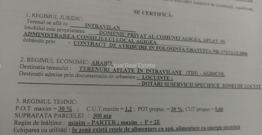 TEREN AGIGEA | 300 MP | CERTIFICAT DE URBANISM | - 2