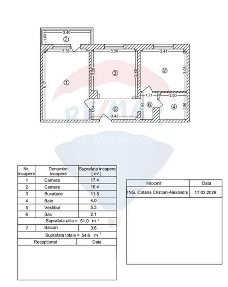 Apartament 2 camere de vanzare, Parcul Tineretului, 51mp utili - 13