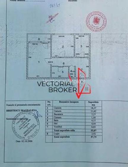 2 camere decomandate, 57mp, bl.1981, liber, Basarabia- Diham - 8