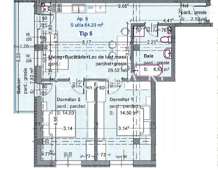 Ap. NOU 3 camere,64mp, Et.1 Selimbar -Comision 0% - 6