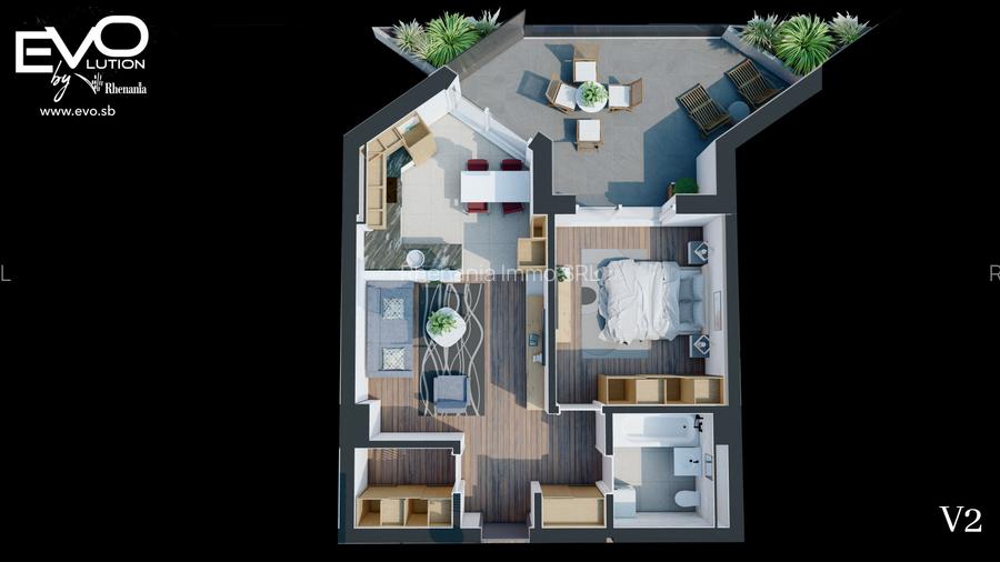 AP. 2 CAMERE | TERASĂ | 3 VARIANTE | SHOPPING CITY SIBIU | Evolution Apartments - 11