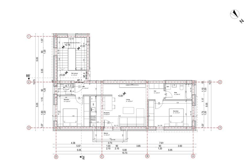 Comision 0 - Dezvoltator vinde ap. 3 camere finalizat, TVA si parcare incluse! - 1