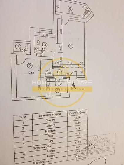 🏠Apartament 2 cam, 45MP, etaj 3 // 📍Copou - Bellevue