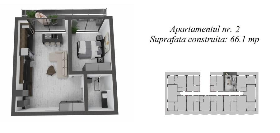 Apartament 2 camere - O.B.A Tower - 8