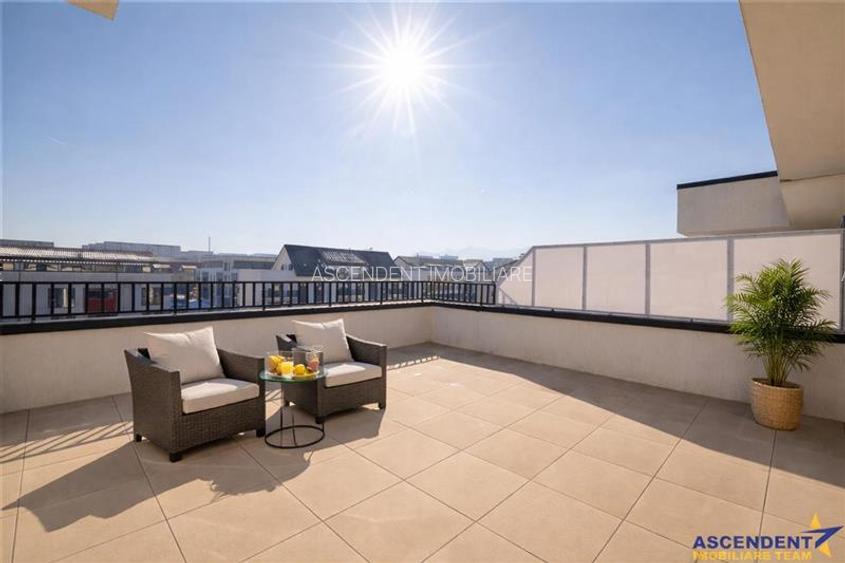 Apartament 2 camere,tip penthouse,mobilat, utilat,2 terase,100mp,Tractorul,Braso - 4