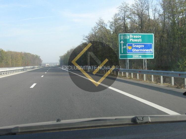 Teren 9Ha -> 16Ha Ha Intravilan , Exit A3 Snagov Ghermanesti Bucuresti-Ploiesti - 16