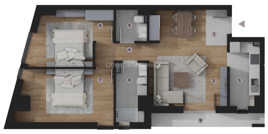 Apartament 3 Camere TIP B06, suprafață 72,75 m2, Zona Tatarasi-Venetia - 2