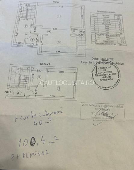 Apartament 3 camere | Duplex D+P | M. Crangasi  5' | Curte proprie 40 mp  - 11