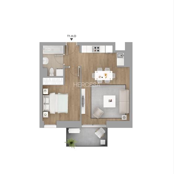 Apartament 2 Camere _Bloc E - 14