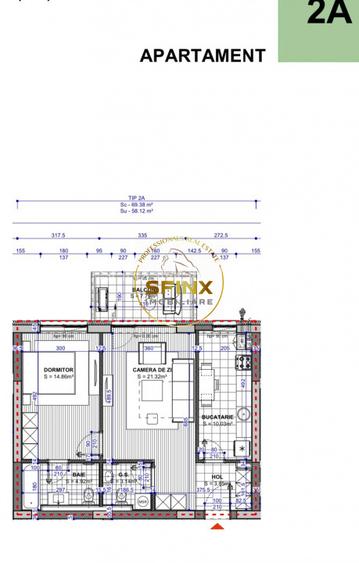 Apartament 2 camere | 58 mp | 2 parcări | Tunari – Complex Sun Light - 2