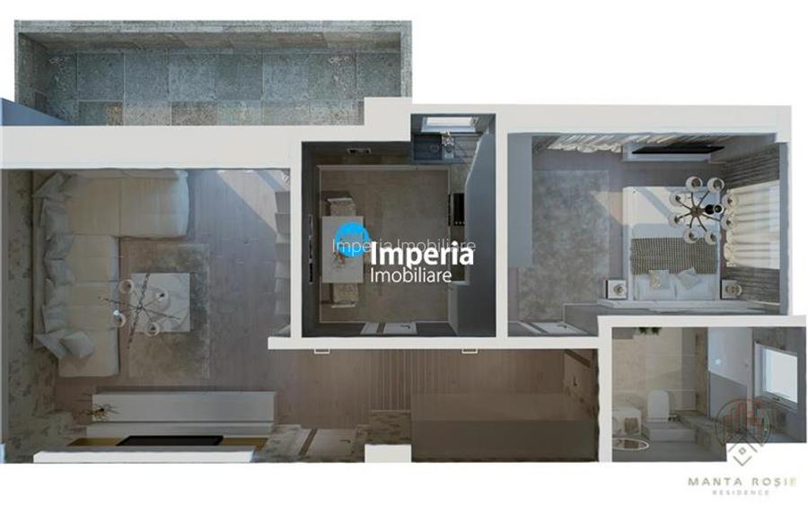 Proiect nou FINALZIAT Continental  Frumoasa, 2 camere decomandat - 11