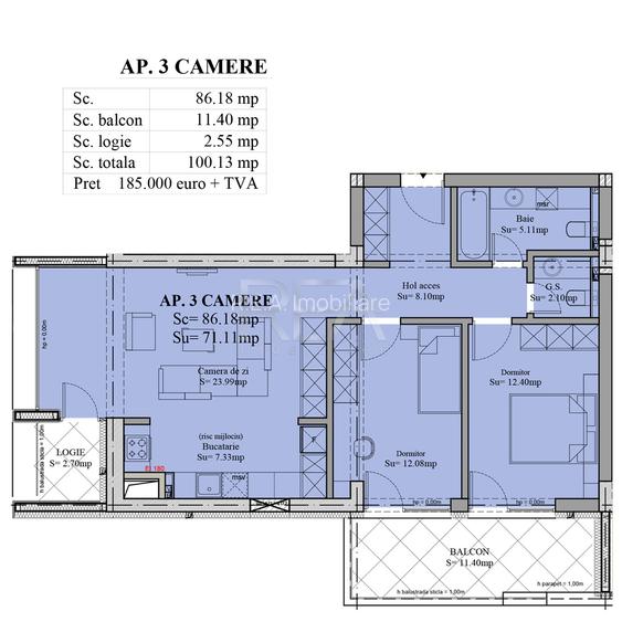3 camere - Sebastian - Predare in 2027 - 2