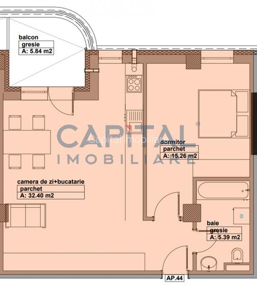 Apartament de vanzare, 2 camere, lift, bloc nou, comision 0% - 2