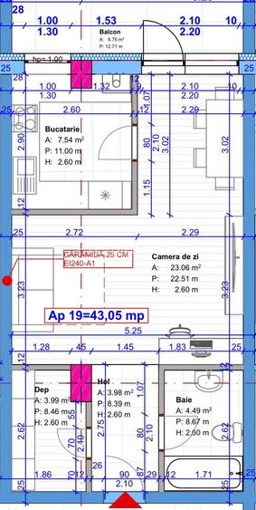 Apartament generos cu 1 cameră, 43 mp, etaj intermediar, zona Terra - 2