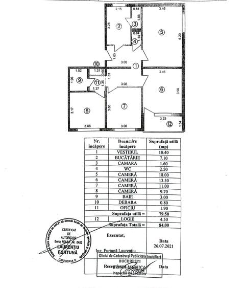 Apartament 4 camere dec | Bd. Constantin Brâncoveanu | Etaj 1 | 84 mp | Boxa - 9