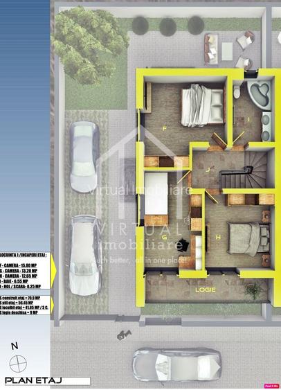 Duplex modern cu 4 camere, 115 mp utili, teren 250mp, Zona Selimbar - 2