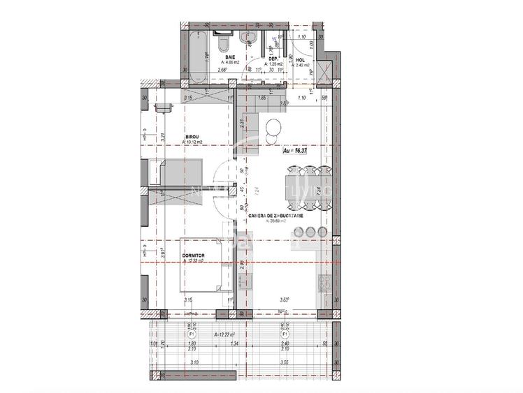 Ap. 3 camere - aer conditionat, terasa 12.22 mp  - ideal investitie - 6