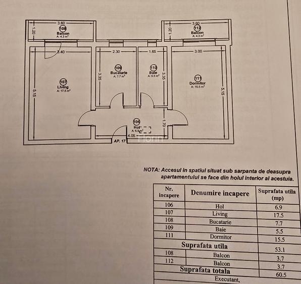 Proprietar - Vând Apartament 2 camere | 2 balcoane | 2 parcări | pod propriu - 16