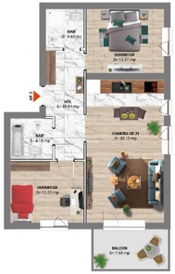 Locuința perfectă pt familie – 3 camere în Greenfield cu toate facilitățile