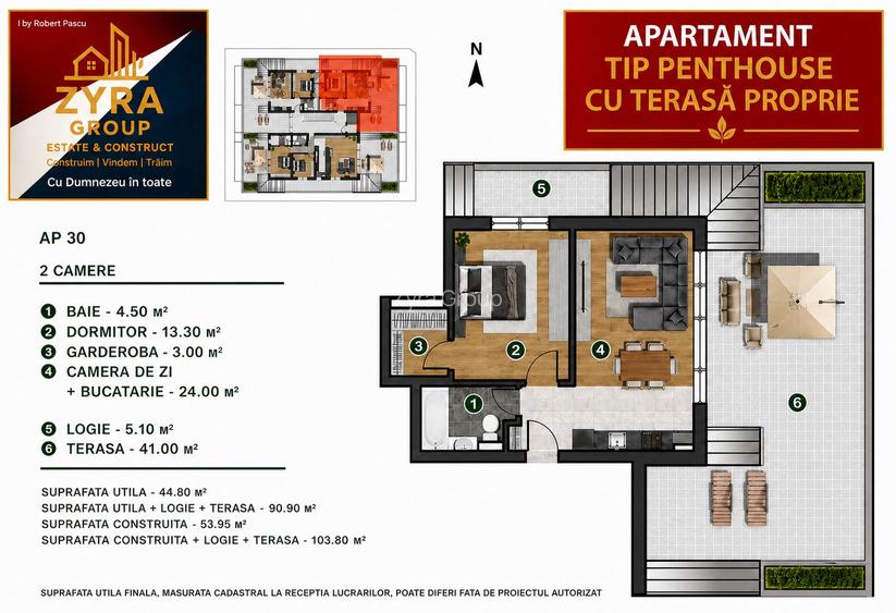 |Militari Pacii|99 mp2 Apartament Tip Penthouse Cu Terasa Proprie| - 2
