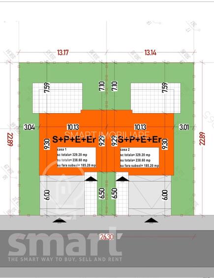 Teren pentru constructie a 2 case , Borhanci , Puz aprobat - 3