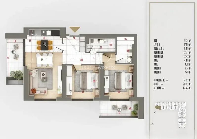 Titan Pallady Apartament superb 3 Camere Decomandat STB la 5min - 7