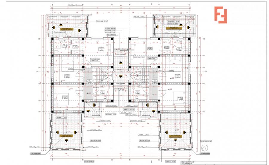 Duplex cu 5 camere, despartit prin camera tehnica - 365 mp teren - 9