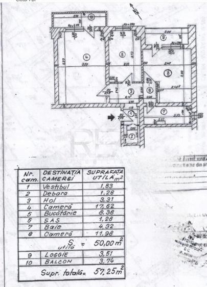 2 camere Calea Moșilor decomandat, an 1979, metrou, 50 mp - 7