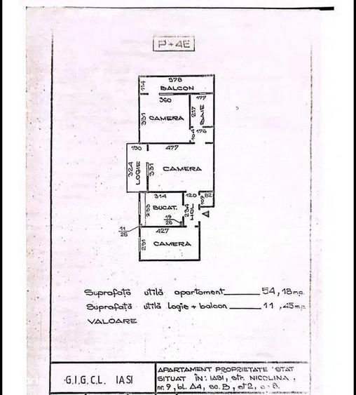 Apartament 3 camere 2 balcoane Podu Ros