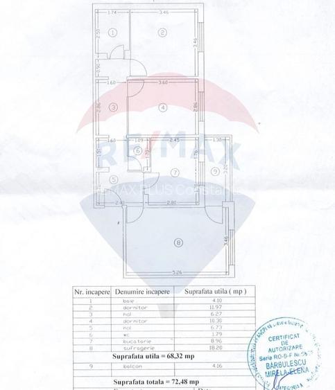 Apartament cu 3 camere de vânzare - 13