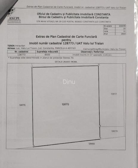 8500mp intravilan arabil Valul Traian,Str. București, 86 m deschidere - 4